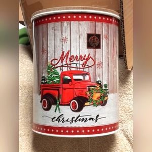Christmas metal cannister for decoration new in box